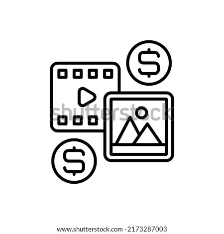 Paid Ads icon in vector. Logotype