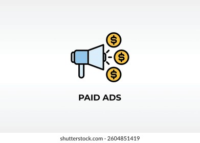 Paid Ads Vector, Icon Or Logo Sign Isolated Symbol Illustration