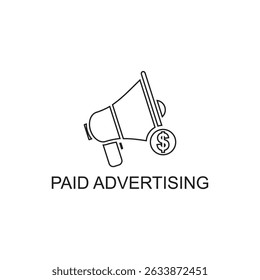 ícone de anúncio pago , ícone de marketing