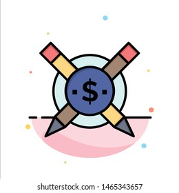 Paid, Articles, Paid Articles, Digital Abstract Flat Color Icon Template. Vector Icon Template background