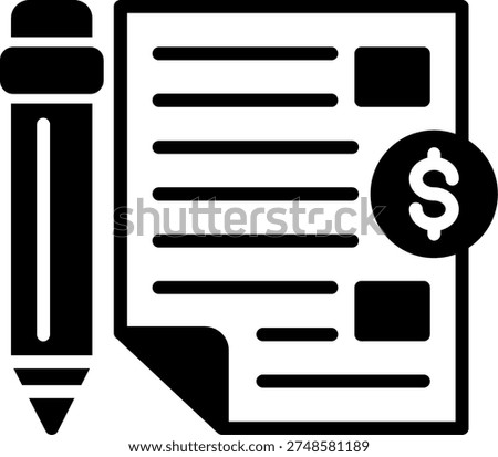 Paid Articles Line Fill Style Icon
