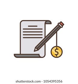 Paid articles vector icon