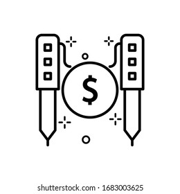 Paid Articles Vector illustration. Internet and Digital Marketing icon.