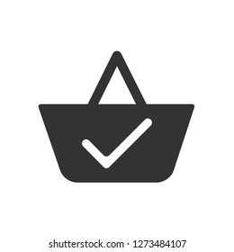 paid basket - vector