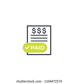 paid bills icon