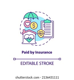 Paid By Insurance Concept Icon Patient Stock Vector (Royalty Free ...