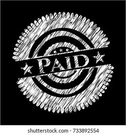 Paid with chalkboard texture