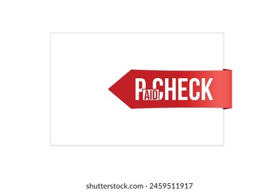 paid check banner design. paid check icon. Flat style vector illustration.