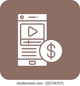 Paid Content vector icon. Can be used for printing, mobile and web applications.
