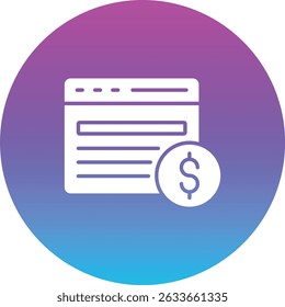 ícone de vetor de Conteúdo Pago. Pode ser usado para impressão, aplicativos móveis e da Web.