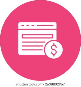 Paid Content vector icon. Can be used for printing, mobile and web applications.