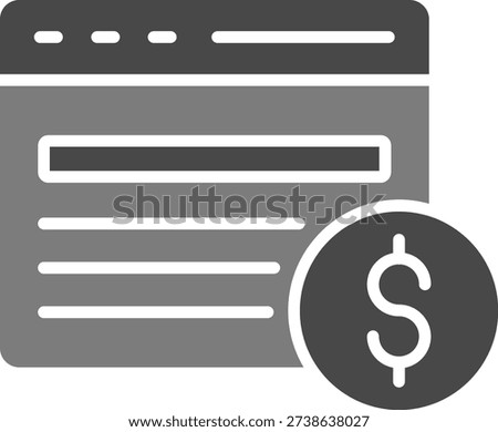Paid Content vector icon. Can be used for printing, mobile and web applications.