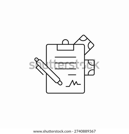 paid contract icon sign vector