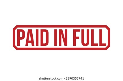 paid in full Red Rubber Stamp vector design.