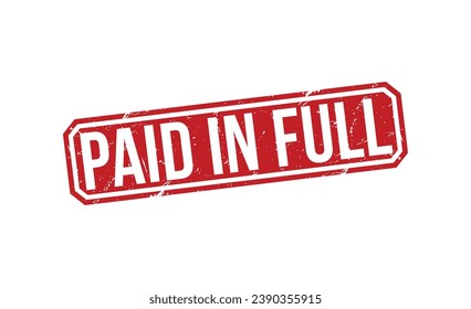 paid in full Red Rubber Stamp vector design.