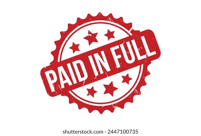 Paid In Full rubber grunge stamp seal vector