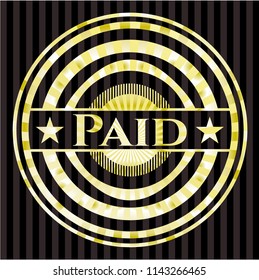 Paid gold badge or emblem