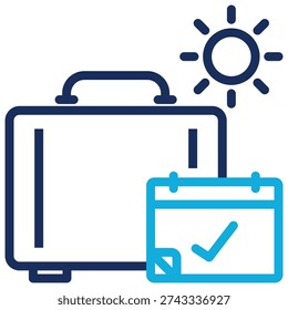 Paid Holidays Icon Element For Design