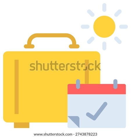 Paid Holidays Icon Element For Design