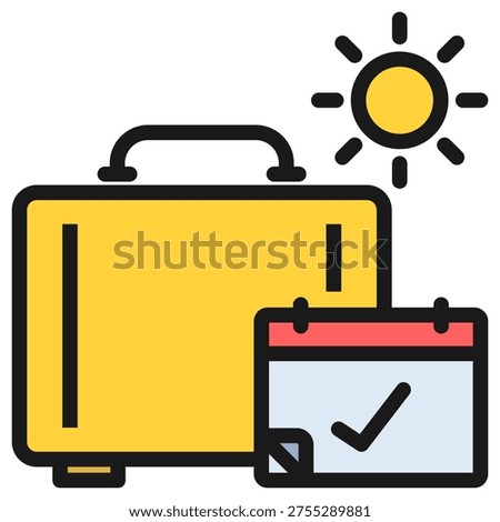 Paid Holidays Icon Element For Design