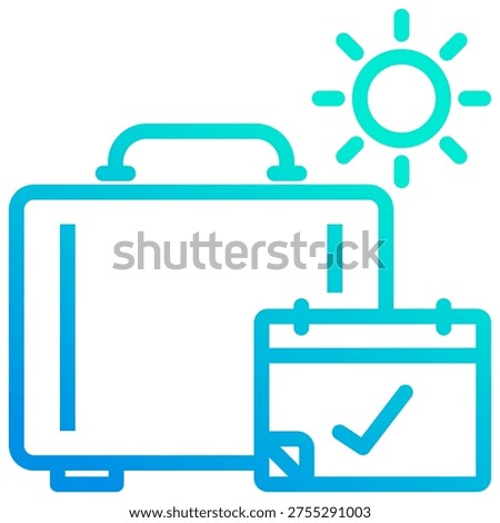 Paid Holidays Icon Element For Design