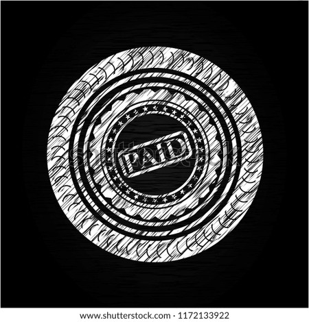 paid icon with chalkboard texture