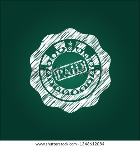 paid icon with chalkboard texture