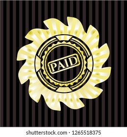 paid icon inside golden badge