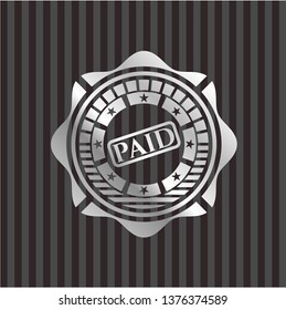 paid icon inside silver badge