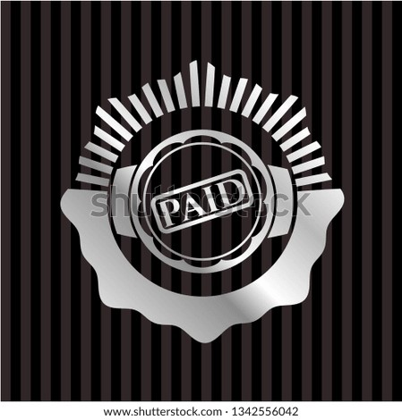 paid icon inside silver badge