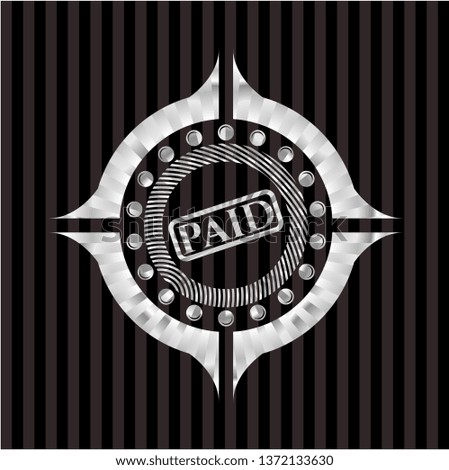 paid icon inside silver badge