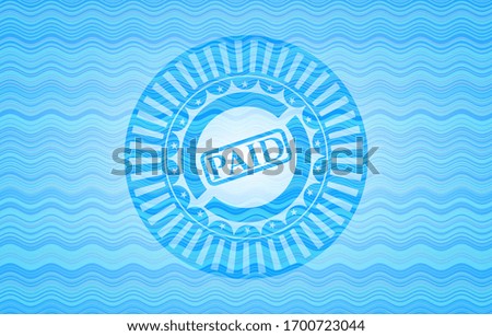 paid icon inside water concept badge background.