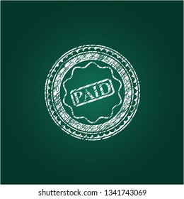 paid icon on chalkboard