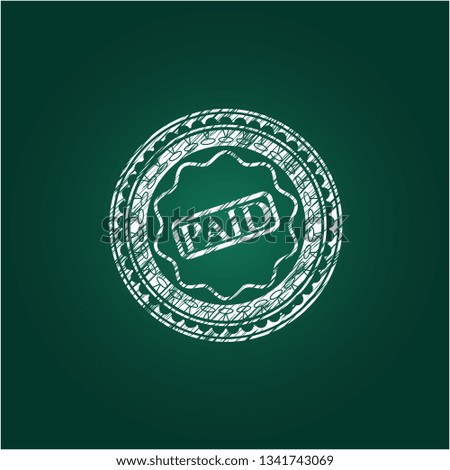 paid icon on chalkboard