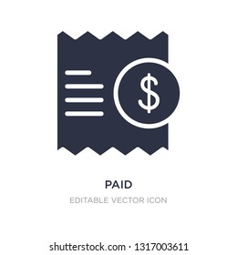 paid icon on white background. Simple element illustration from Multimedia concept. paid icon symbol design.