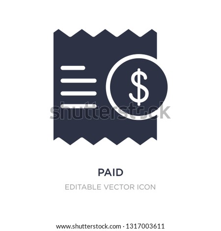 paid icon on white background. Simple element illustration from Multimedia concept. paid icon symbol design.