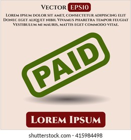 Icono o símbolo pagado