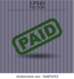 Paid icon vector illustration