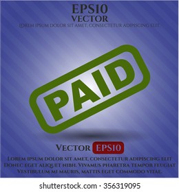 Paid icon vector illustration