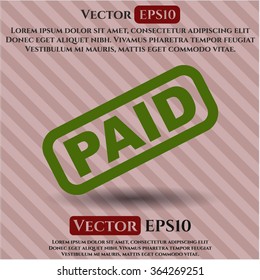 Paid icon vector illustration