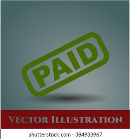 Paid icon vector illustration