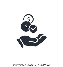 paid icon. vector.Editable stroke.linear style sign for use web design,logo.Symbol illustration.