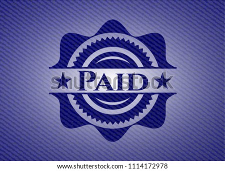 Paid with jean texture