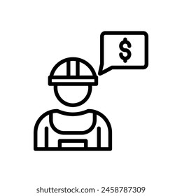 Paid Labor  icon in vector. Logotype
