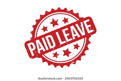 Paid Leave rubber grunge stamp seal vector