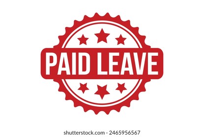 Paid Leave rubber grunge stamp seal vector