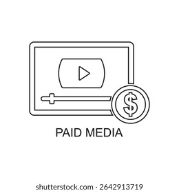 ícone de mídia paga , ícone de publicidade