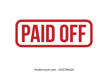 Paid Off Rubber Stamp Seal Vector