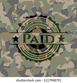 Paid on camo texture