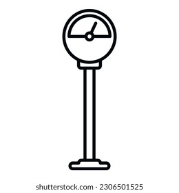 Paid parking icon outline vector. Car park. Space security